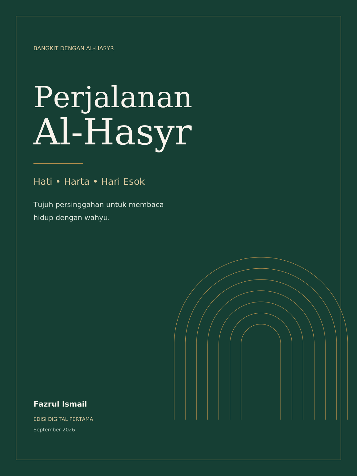 Kulit eBook Perjalanan Al-Hasyr: Hati, Harta, Hari Esok